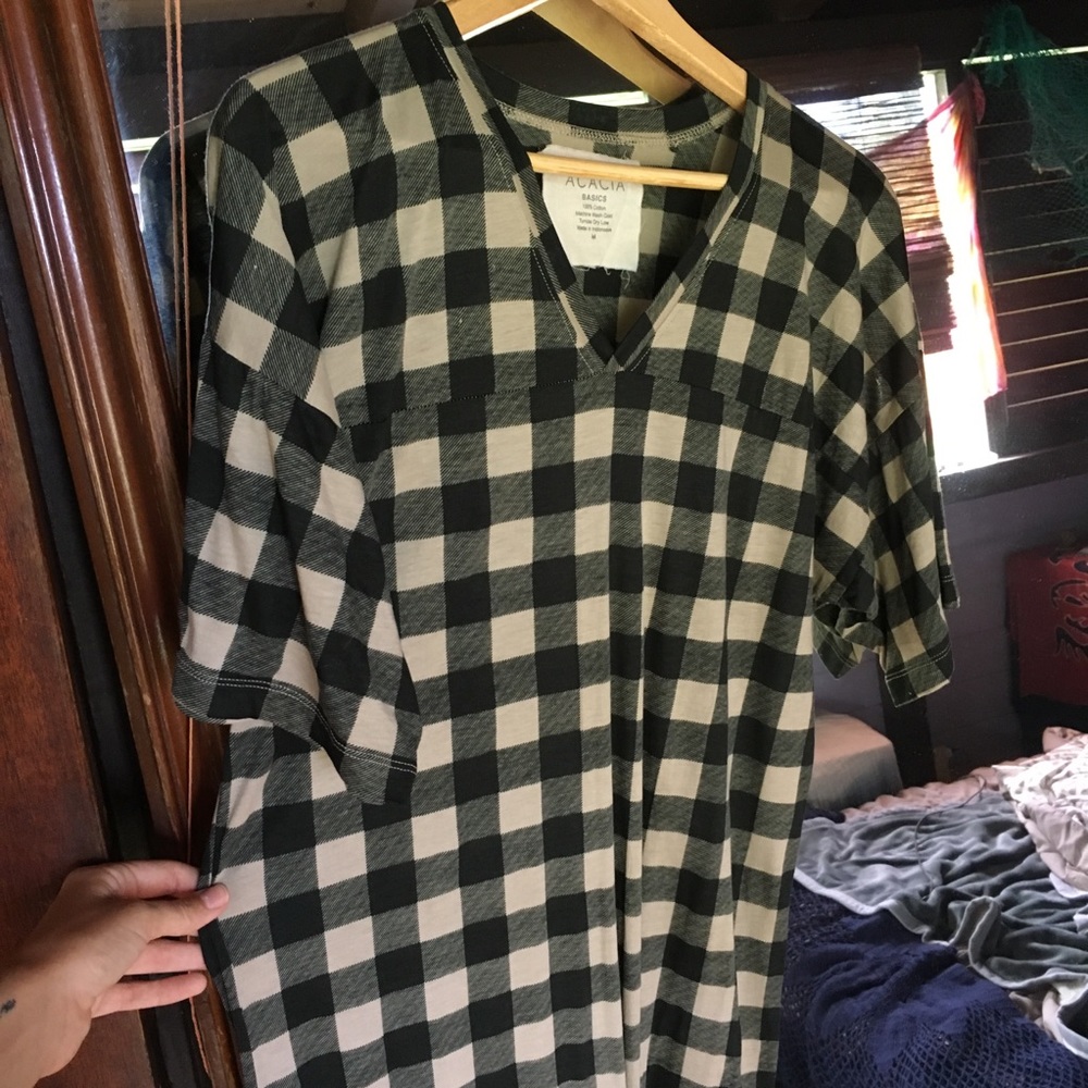 Acacia Check Maxi Dress - M